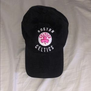 47 Boston Celtics hat w pink logo. Adjustable size
